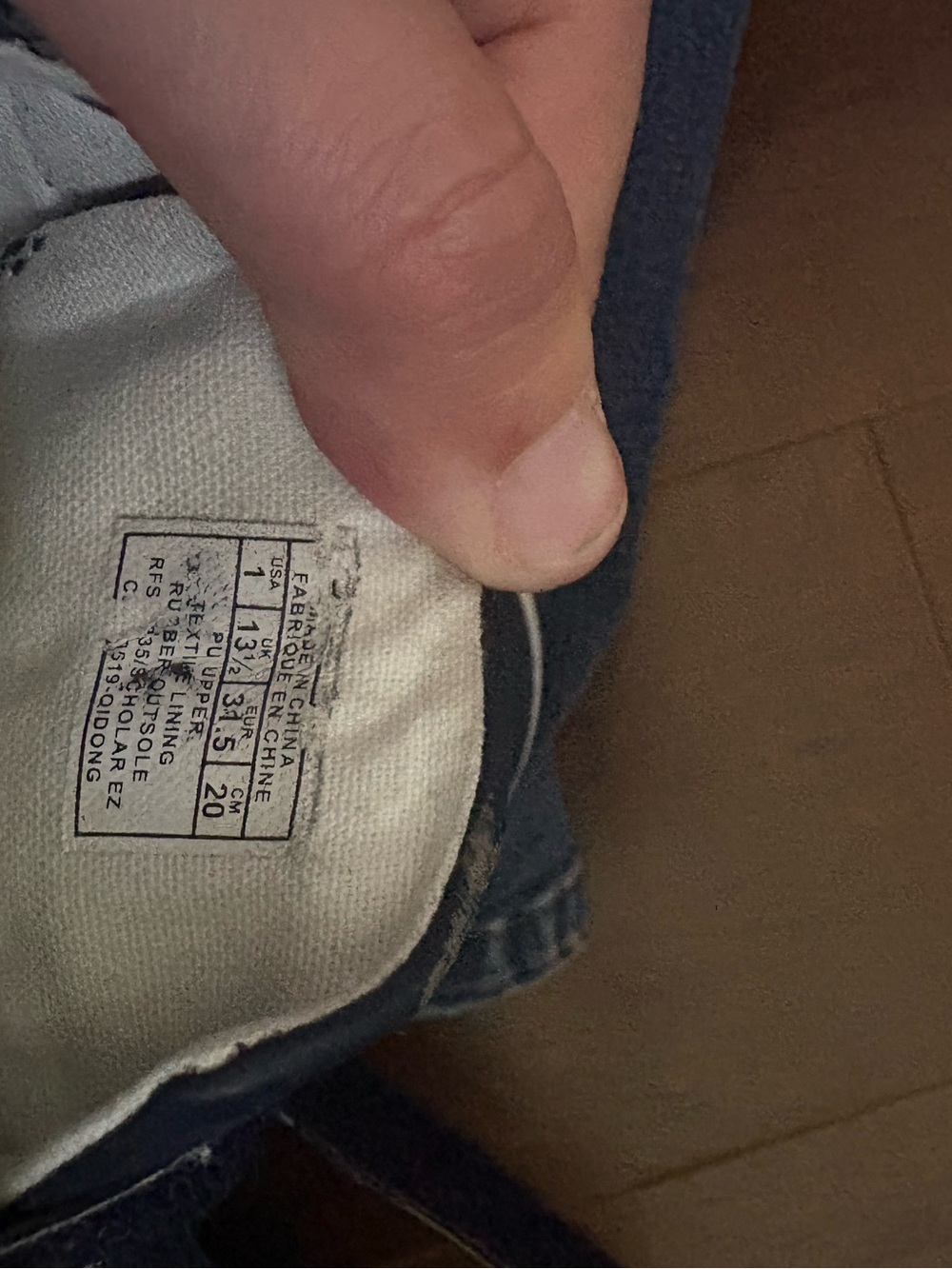 Polo by Ralph Lauren Kids Navy Velcro Sneakers Size 1 - Picture 5 of 5